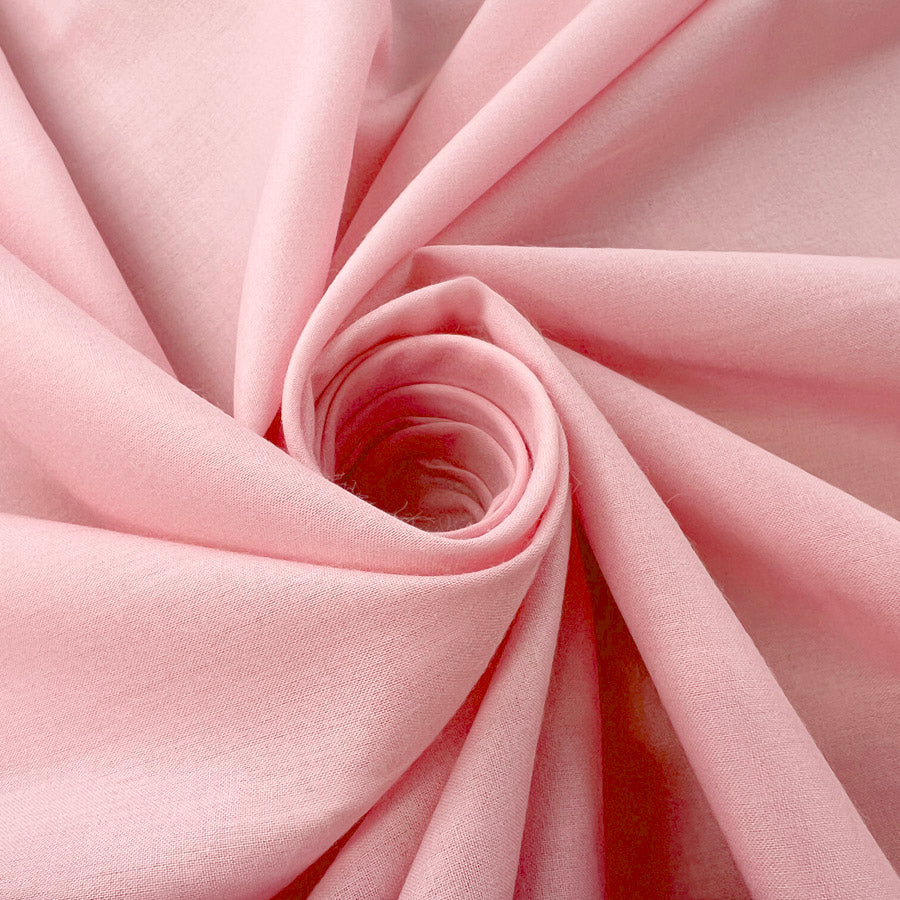 Finest 100% Cotton Shirting Fabric  Paleface Blush Pink Twist