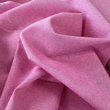 Finest Chambray Cotton Fabric Fuchsia Close Up
