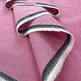 Finest Chambray Cotton Fabric Fuchsia Folds
