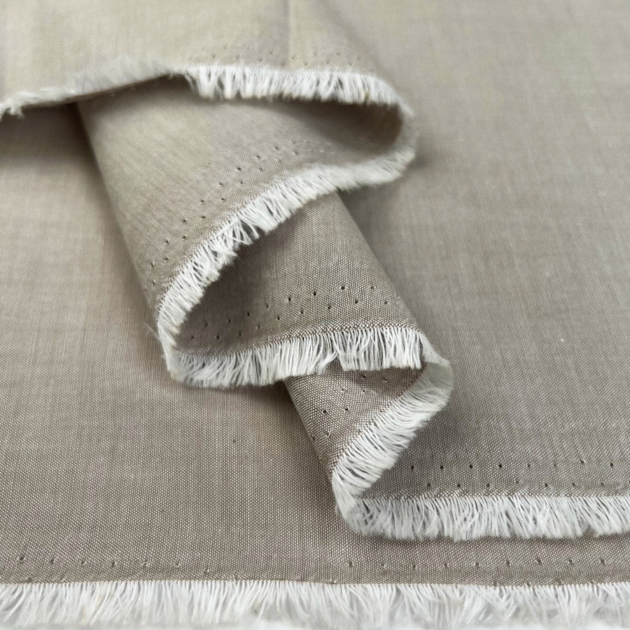 Finest Chambray Sand Cotton Lightweight Plain Woven Dress Fabric Fold 64C15D28 925E 4Da0 89Be C02511576308