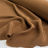 Finest Silk Bronze Brown Plain Italian Deadstock Lightweight Dress Fabric