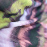 Fiona Rhubarb Polyester Pleated Tie Dye Printed Dress Fabric