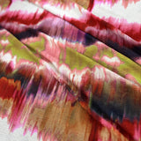 Fiona Volcano Polyester Pleated Tie Dye Printed Dress Fabric