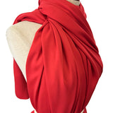 Flame Red Polyester Nylon Silk Dress Fabric Fame Side