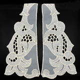 Fleur Embroidered Cotton Polyester Collar Vintage Lace Cream Full