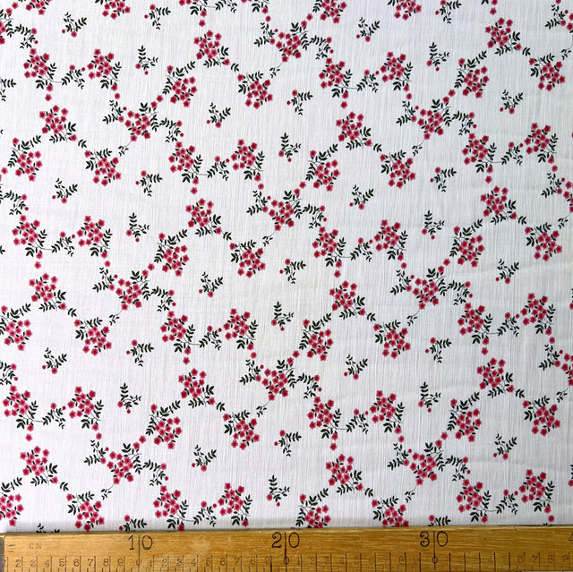 Floating In Circles Viscose Yoryu Lawn Fabric Chloe Pink Ruler