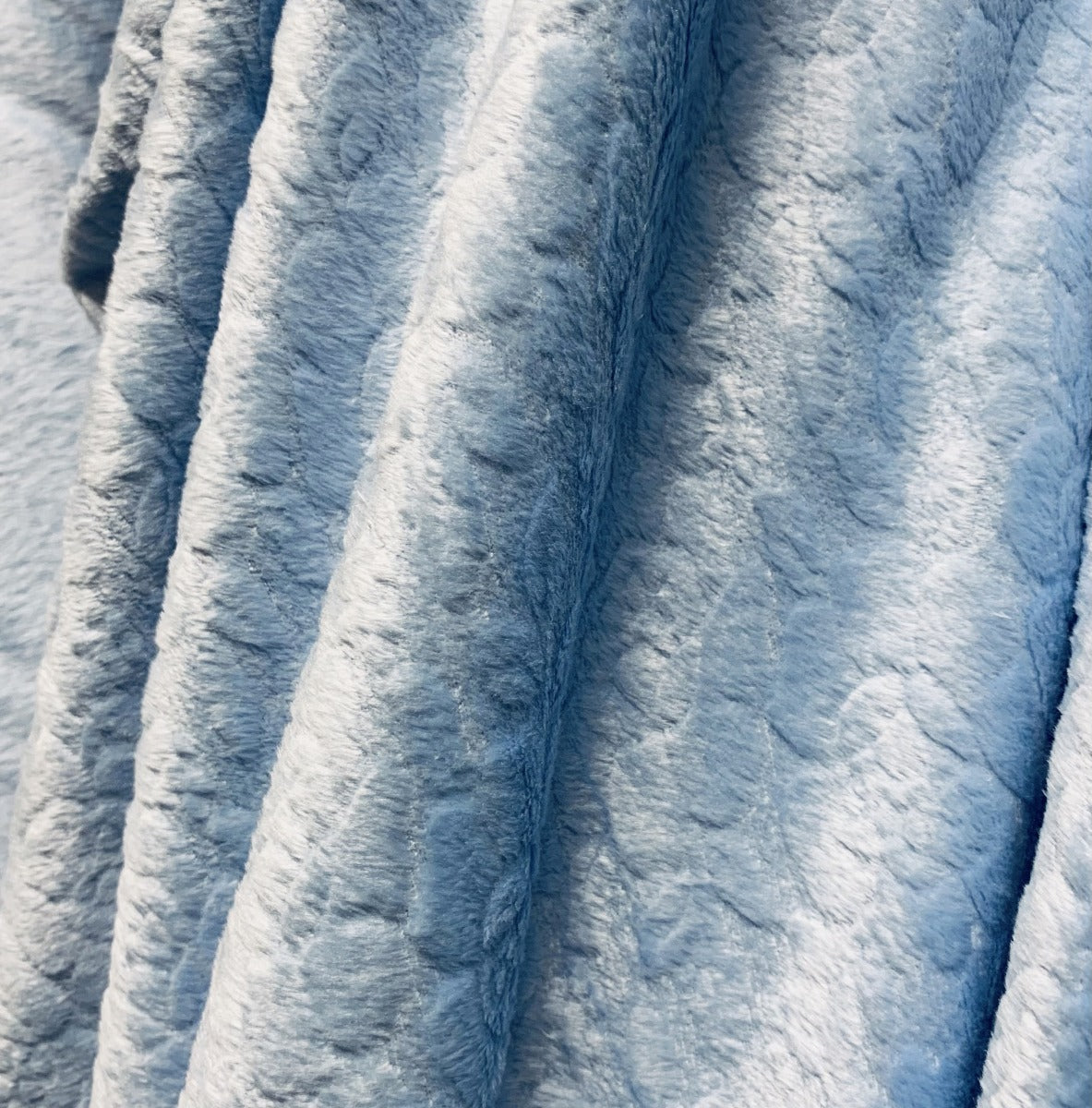 Remnant - Floral Fleece - Pale Blue (1m)