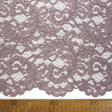 Floral Corded Polyester Lace Dress Fabric Lace Dusky Pink Ruler