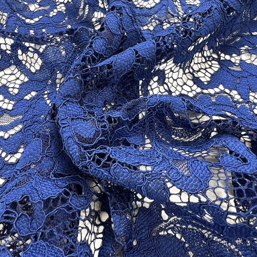 Floral Corded Polyester Lace Dress Fabric Lace Royal