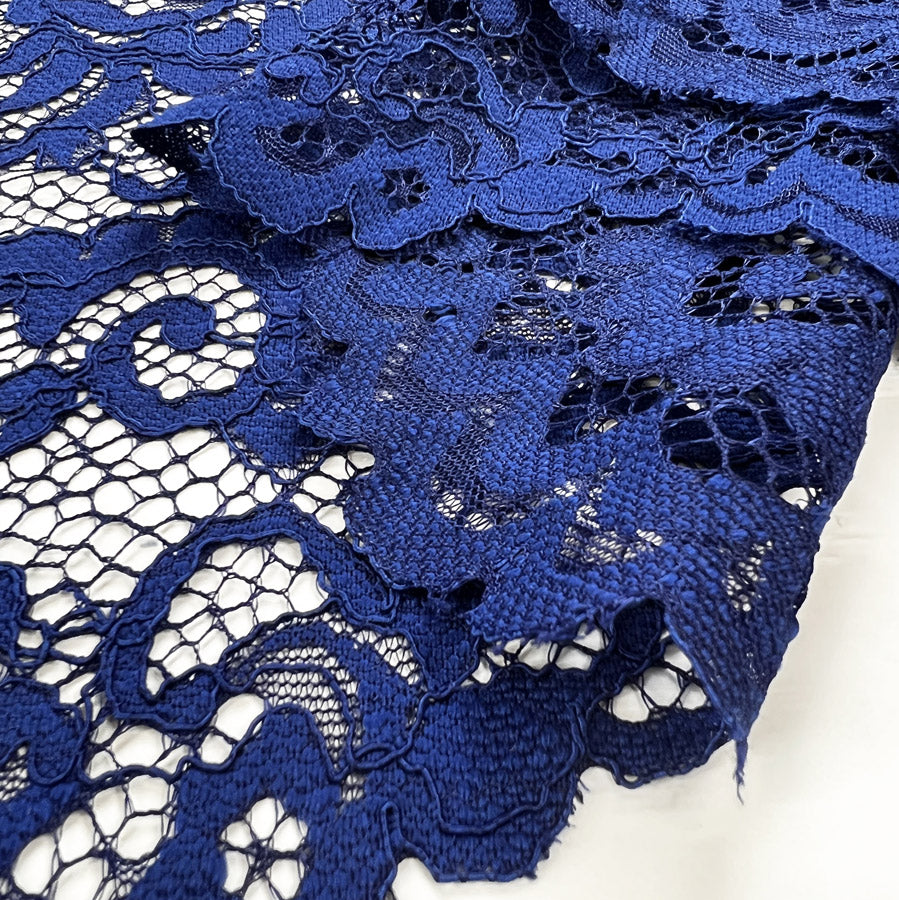 Floral Corded Polyester Lace Dress Fabric Lace Royal Fold