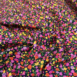 Floral Pop Navy Cotton Poplin Pink Multicoloured Craft Dress Fabric