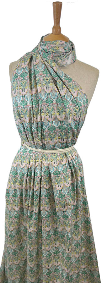 Floral Print Dress Fabric Pima Cotton Lawn Vine Pastel