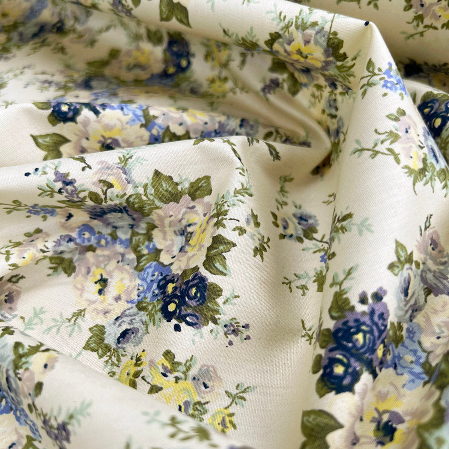 Floral printed cotton poplin dress fabric sewing r