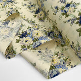 Floral printed cotton poplin dress fabric sewing room little nanna fold