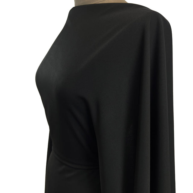 Flowy Black Polyester Elastane Dressmaking Fabric Mannequin