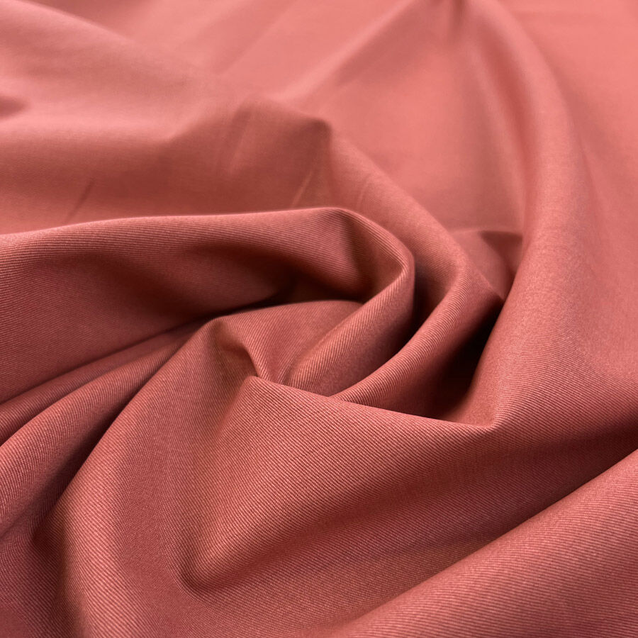 Flying For Me Rose Red Fine Cotton Twill Trousering Fabric