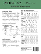 Folkwear Calico Day Dress Pattern Back