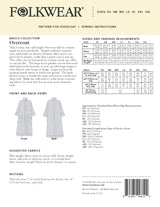 Folkwear Patterns Basics Overcoat Back Cover