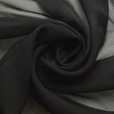 For The Finer Things Black Silk Crinkle Chiffon