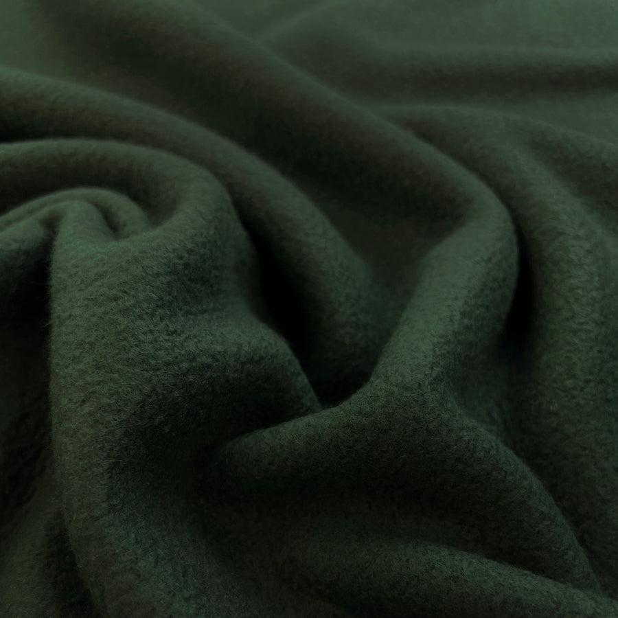 Forest Fuzz Dark Green Polyester Fleece Fabric