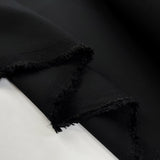 Formality Cotton Elastane Black Suiting Woven Fabric Fold