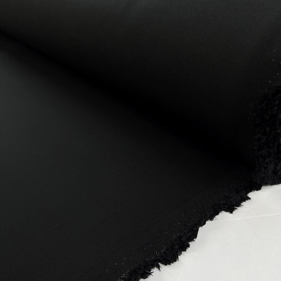 Formality Cotton Elastane Black Suiting Woven Fabric Roll