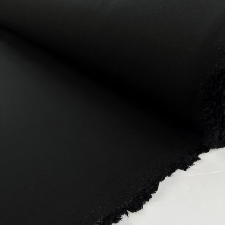 Formality Cotton Elastane Black Suiting Woven Fabric Roll