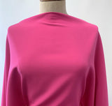 French Crepe Smooth Rose Pink Polyester Crepe Suting Fabric M