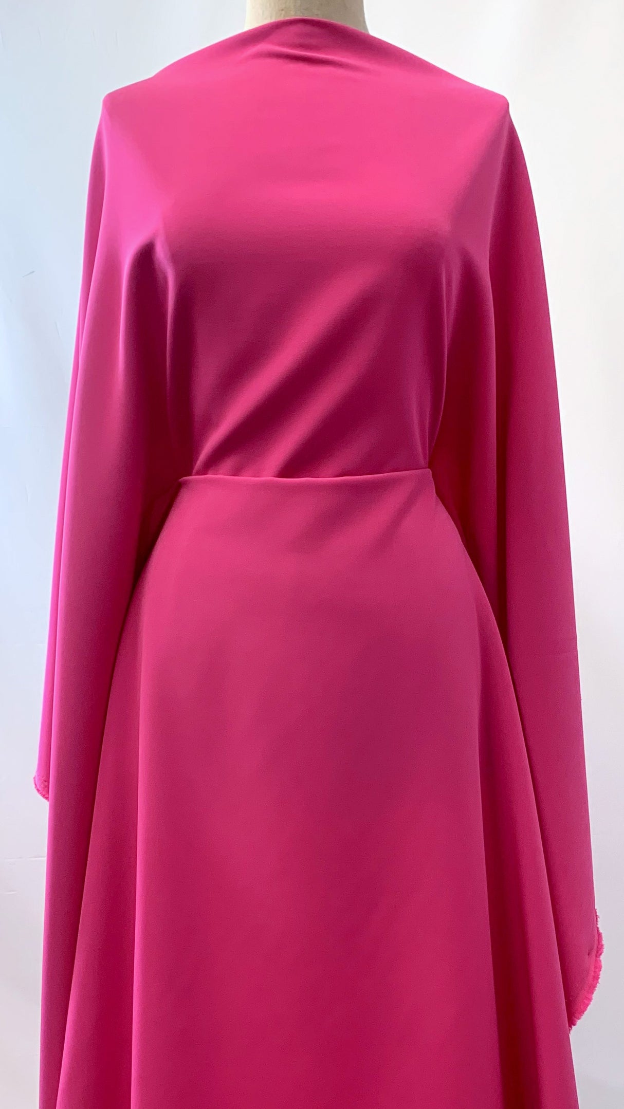 French Crepe Smooth Rose Pink Polyester Crepe Suting Fabric M1