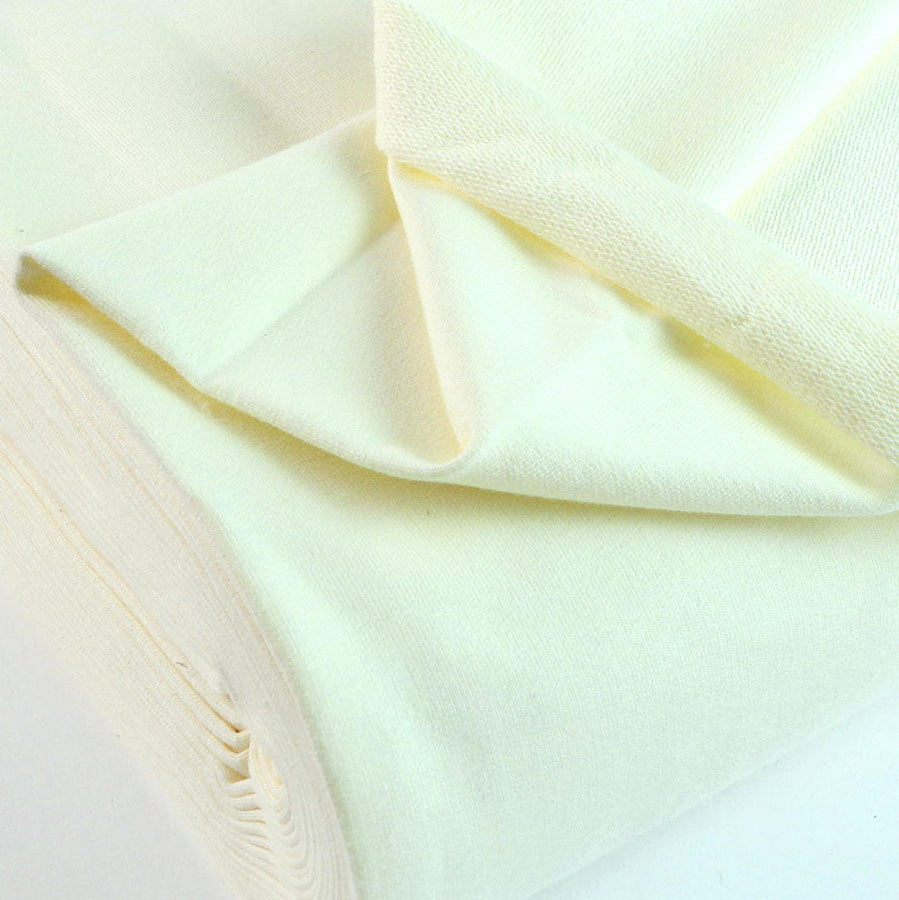 French Terry Cream Jersey Fabric With A Looped Back Scale Fabric Close Up Photo