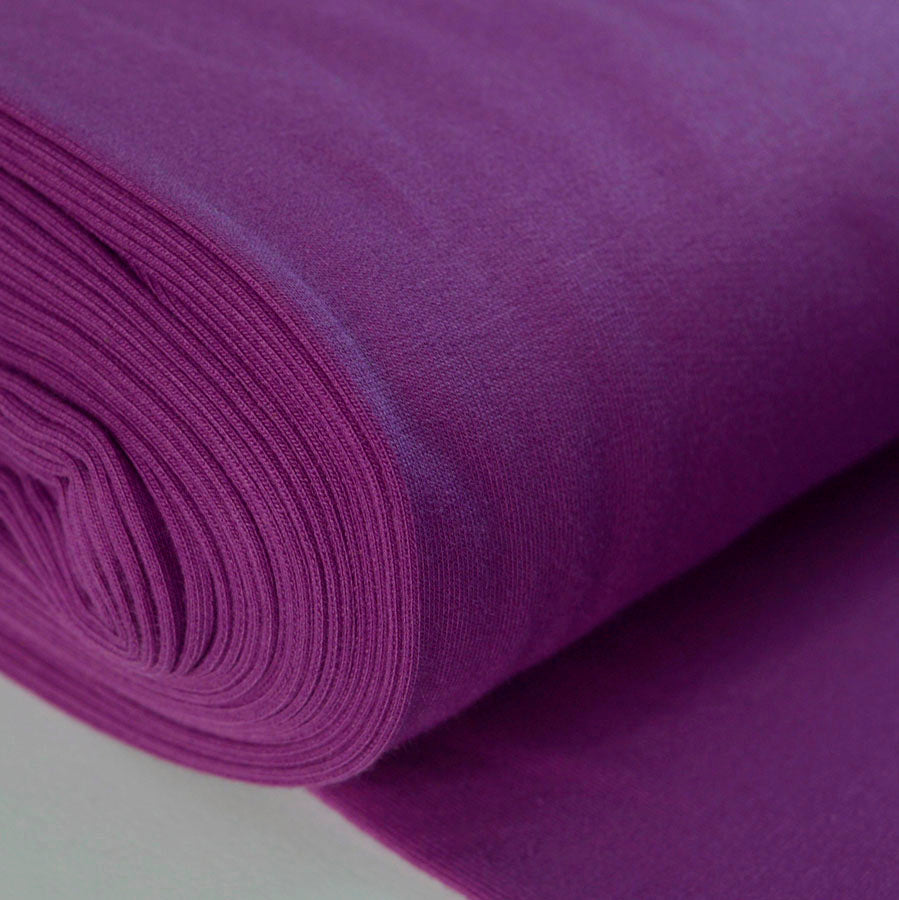 French Terry New Purple Jersey Fabric With A Looped Back Fabric Cu1