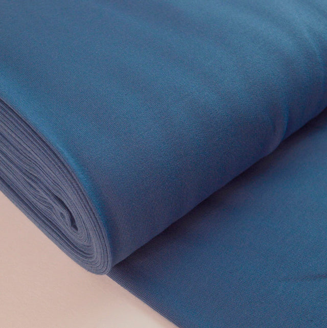 French Terry Wedgewood Jersey Fabric With A Looped Back Fabric Cu