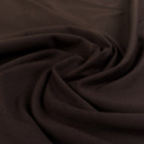 French Terry Chocolate Brown Cotton Elastane Stretch Knit Jersey Fabric