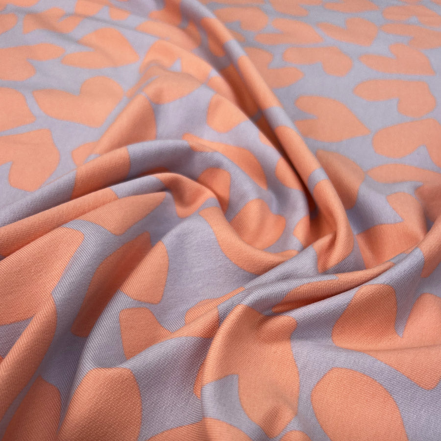 French Terry Craft Hearts Pink Purple Elastane Knit Jersey Fabric Cu B574311A 08E4 4C1D 8545 F0Efa6A24538
