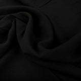 French Viscose Black Voile Plain Woven Sheer Dress Fabric