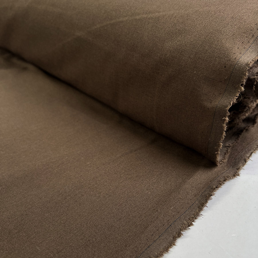 Friar Tuck Polyester Cotton Brown Hessian Trouser Fabric Roll