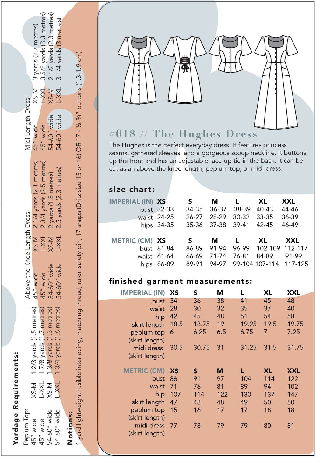 Friday pattern company hughes dress back