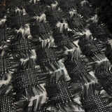 Frills And Frocks Black Polyester Check Net Square Pattern Fabric Roll
