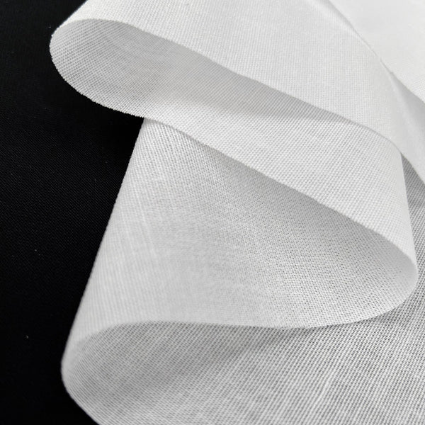 Fusible 100% Cotton Lawn Iron On Interfacing White Fold