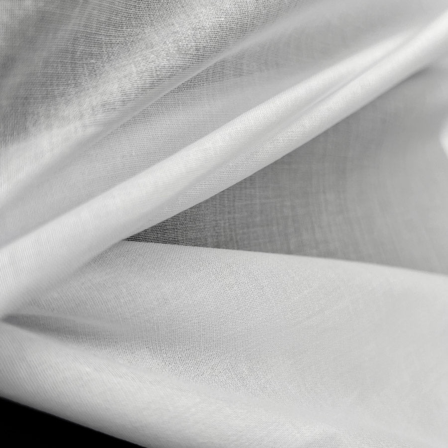 Remnant - Cotton Voile Iron On Interfacing - White (1m)