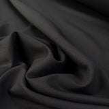Fuss And Bother Black Polyester Viscose Wool Elastane Suiting Fabric