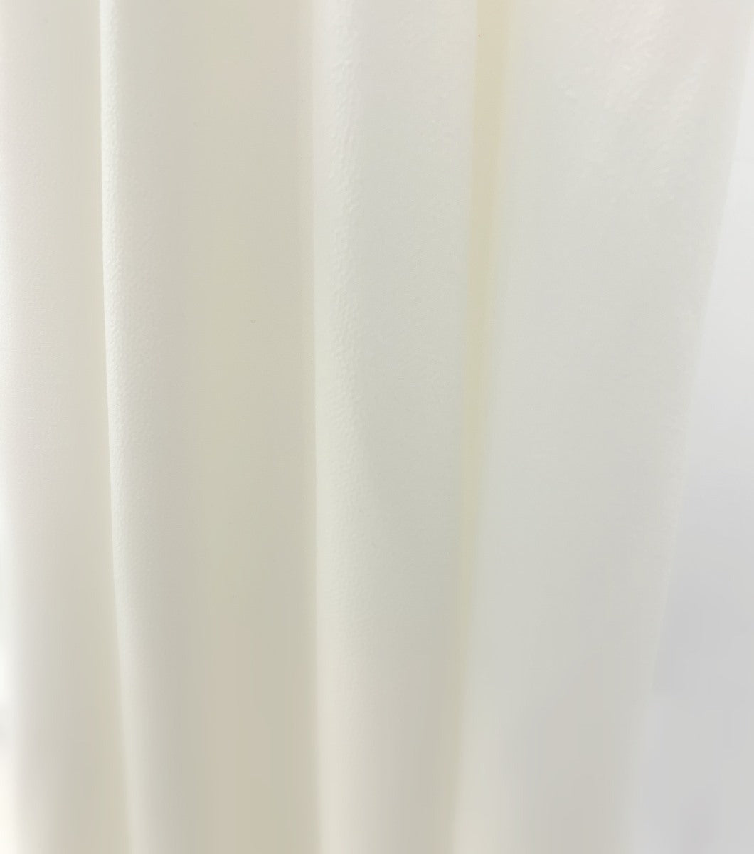 Gardinia White Fine Lightweight Viscose Crepe Drape