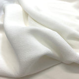 Gardinia White Fine Lightweight Viscose Crepe Fold