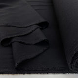 Gardinia Black Plain Lightweight Dressmaking Fabric Viscose Crepe Black Fold