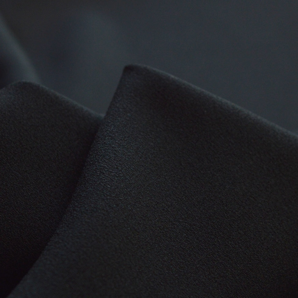 Remnant - Georgette Dress Fabric - Black (3.6m)