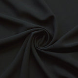 Georgette Black Black Polyester Georgette Dress Fabric Cud