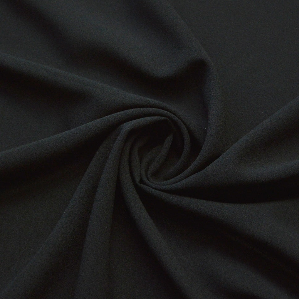 Remnant - Georgette Dress Fabric - Black (3.6m)