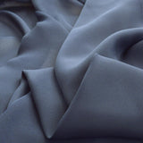 Georgette Dark Navy Polyester Dress Fabric Cu