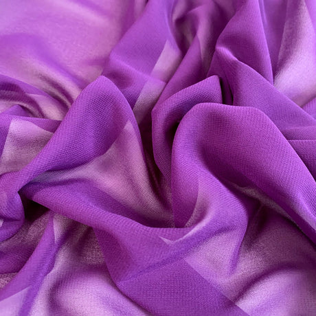 Georgette Dress Fabric Purple Polyester Dress