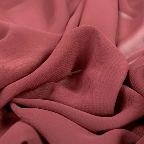 Georgette Dress Fabric Wine Polyester Dress Fabric Cu